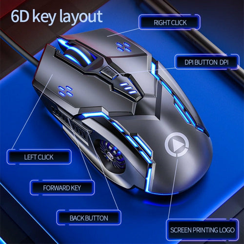 Dragon Gaming Mouse - 6 Programmable Buttons, 3200 DPI